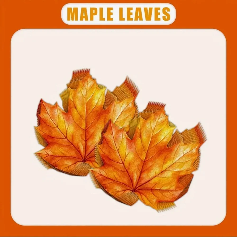 Autumn Maple Shaped Leaves Paper Napkins Party Decor - 20pcs